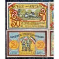 GERMANY SET - STEINFELD 50 PFENNING 1920 - UNC NOTGELD (EMERGENCY MONEY) - AMAZING ART -