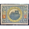 GERMANY - LOBEDA 50 PFENNIG 1921 - UNC NOTGELD (EMERGENCY MONEY) - AMAZING ART