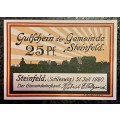 GERMANY SET - STEINFELD 25 PFENNING 1920 - UNC NOTGELD (EMERGENCY MONEY) - AMAZING ART -