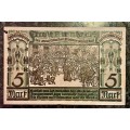 GERMANY 5 MARK - OSNABRUCK 1921 NOTGELD (EMERGENCY MONEY) - AMAZING ART