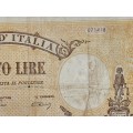 ITALY 100 LIRE 7TH AUGUSTS 1943 WW2 BIG NOTE L35