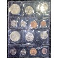 S A MINT UNCIRCULATED SET 1967 ENGLISH & AFRIKAANS -- SILVER R1 TO 1 CENT - SEALED FROM SA MINT