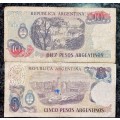 ARGENTINA SET 10 PESOS & 5 PESO (1 BID TAKES ALL)