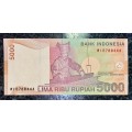 INDONESIA 5000 RUPIAH 2004 AUNC