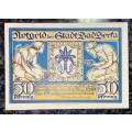 GERMANY 25 PFENNIG - BAD BERKA - 1920 UNC NOTGELD (EMERGENCY MONEY) - AMAZING ART