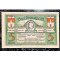 GERMANY STAR/REPLACEMENTNOTE 5 MARK - BAD DRBURG - 1921 UNC NOTGELD (EMERGENCY MONEY) - AMAZING ART