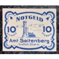 GERMANY 10 PFENNIG - SEITENBERG - 1920s ND UNC NOTGELD (EMERGENCY MONEY) - AMAZING ART
