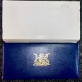 S A MINT PROOF SET 1990 SILVER R2 TO 1 CENT IN BLUE S A MINT BOX WITH COVER