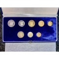 S A MINT PROOF SET 1992 SILVER R2 TO 1 CENT IN BLUE S A MINT BOX WITH COVER