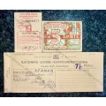 S A UNION PETROL RATION FILLING STATION FULL UNUSED COUPON BOOK & 4 + 5 GALLON 1942/45 WW2