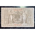 GERMANY 1000 MARK 1910 RED SEAL (L) -- BIG NOTES 113 YEARS OLD