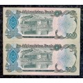 AFGHANISTAN 500 AFGHANS IN SEQUENCE 2980323-322-- 1979 UNC(1 BID TAKES ALL)