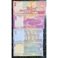 INDONESIA SET 100,000 RUPIAH - 10,000 RP - 2000 RP & 1000 RUPIAH 2000-2014(1 BID TAKES ALL)