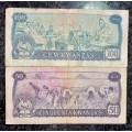 ANGOLA SET 100 KWANZA & 50 KWANZA 1979 (1 BID TAKES ALL)