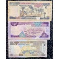 SAUDI ARABIA SET 10 RIYALS - 5 RIYALS & 1 RIYAL 1983 (1 BID TAKES ALL)