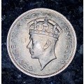 SOUTHERN RHODESIA SILVER HALF CROWN - 2 1/2 SHILLINGS  1937 GOOD CONDITION
