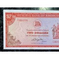 RHODESIA REPLACEMENT 2 DOLLARS 1979 -- X/1 - 051770 UNC WTM ZIM BIRD
