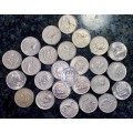 SOUTH AFRICA 5 CENTS INCLUDES UNC 1989 & VARIOUS DATES 2ND DECIMAL 1965-89(1 BID TAKES ALL 26 COINS)