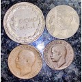 ITALY SET 1 LIRE 1922, 20 CENTESIMI 1908, 10 CENTESIMI 1922 & 5 CENTESIMI 1932(1 BID TAKES ALL)