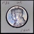 GREAT BRITIAN STERLING SILVER 1935 GEORGE V & MARY SILVER JUBILEE MEDAL IN COIN FLIP