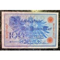 GERMANY 100 MARK 1908 RED SEAL BIG NOTE