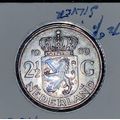 NETHERLANDS SILVER 2 1/2 GULDEN 1960 JULIANA - SILVER VALUE ALONE R195