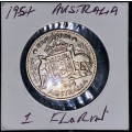 AUSTRALIA SILVER 1 FLOREN 1954 GOOD CONDITION IN COIN FLIP