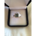 9ct White GOLD Ring WITH 28 DIAMONDS