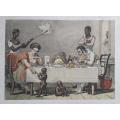 Africana Collectable. Double hand coloured African Colonial etchings 1823/7. Rare.