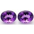 THE VAULT Offers 2 pcs 100% Natural Purple AMETHYST - Beautiful Pink Flashes - 3.67tcw - Brazil