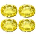 THE VAULT Offers 4 Pcs Eye Catching 100% Natural YELLOW SAPPHIRES - 0.81tcw - 1 Bid takes ALL!!