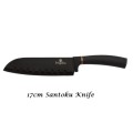 BLACK FRIDAY!!! B H Black/Rose Gold 17cm Marble Coated Santoku Knife - B H 20cm Chefs Knife FREE!!