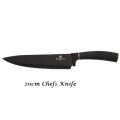 BLACK FRIDAY!!! B H Black/Rose Gold 17cm Marble Coated Santoku Knife - B H 20cm Chefs Knife FREE!!