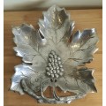 Exquisite Detail and a Good Solid Piece - Fruit of the Vine Silver Metal Decorative Piece