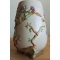 Vintage Clarice Cliff Vase - 989 Shape Cherry Blossom Pattern New Port Potteries c.30`s - Marked