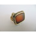 SUPER RARE! Rolled Gold Fob Seal with Carnelian Stone
