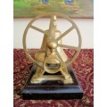 Superb! Brass Table Bell on Wooden Stand