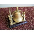 Superb! Brass Table Bell on Wooden Stand
