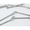 A Stunning Twisted Panel Design Long Necklace in Sterling Silver