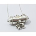 A Gorgeous Chunky Prayer Scroll Pendant on Chain in Sterling Silver