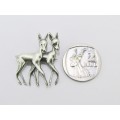 Lovely Vintage  Brooch Made up With Two Bambi`s in Sterling Silver