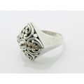 A  Gorgeous Chunky  Scroll Design Ring in Sterling Silver.