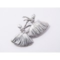 A Gorgeous CANDIDA Ballerina Dancers Brooch In Sterling Silver.