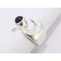 A Gorgeous Chunky Amethyst Ring in Sterling Silver.