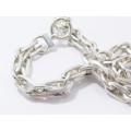 Double Row Chunky Fancy Link Necklace With a Signoretti Clasp in Sterling Silver