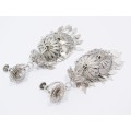 Vintage Sterling Silver Chandelier Earrings