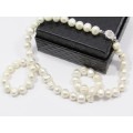A Gorgeous String of Fresh Water Pearls With a Sterling Silver Clasp