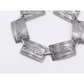 A Gorgeous Engraved Textured Design Bracelet in Silver.