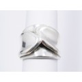 A Lovely Broad Ring in Sterling Silver.