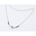 Beautifully Design Elephant Hair Necklace in Sterling Silver.